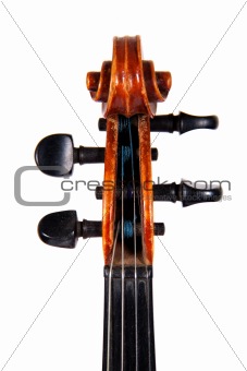 The fingerboard violin, isolated on a white background