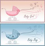 Baby prams, vector illustration