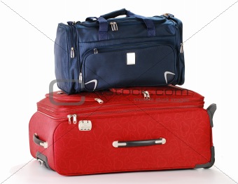 Travel bags isolated on white background