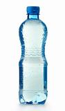 Polycarbonate plastic bottle of mineral water isolated on white 