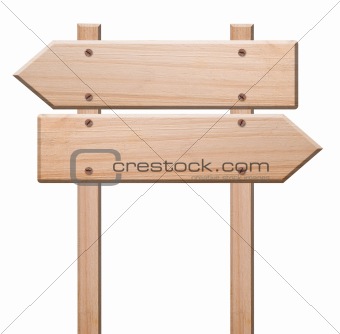 Arrow signs isolated, with clipping path.