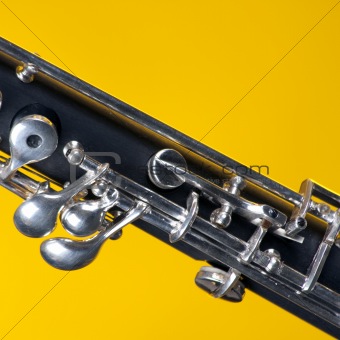 Oboe Isolated On Yellow