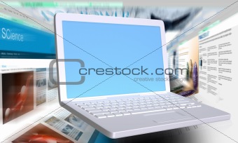Fast browsers and white laptop