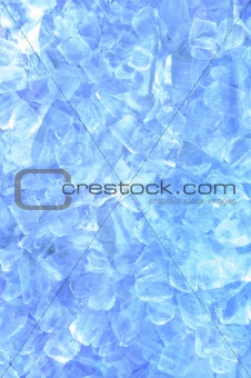 abstract ice cube in blue light background