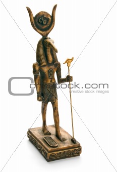 Egyptian Statue, isolated on white background