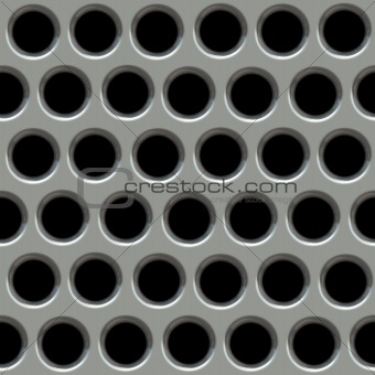 Metal surface with holes. (With Clipping Path)