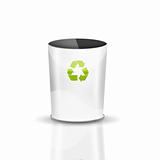 Empty Recycle Bin on white background