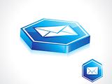abstract blue mail button