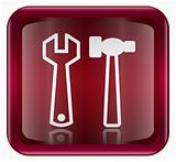 Tools icon dark red, isolated on white background 