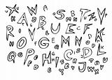 hand drawn alphabet