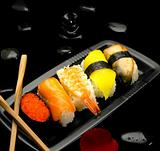assorted sushi plate
