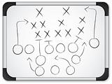 Vector - Teamwork Football Game Plan Strategy on Whiteboard