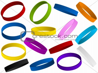 Set of colorful wristband