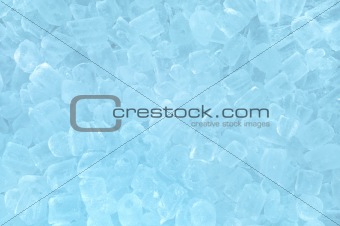  ice cube in blue light background