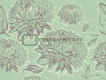 Chrysanthemum seamless background