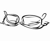 black and white sketch of glasses