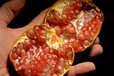 pomegranate fruit on hand
