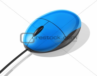 blue computer mouse