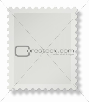 Blank postage stamp