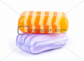 soap on a white background