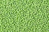 background of green beads close up