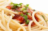 spaghetti pasta with tomato sauce