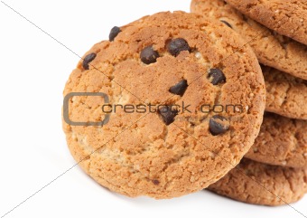 Close-up of chocolate chip cookies