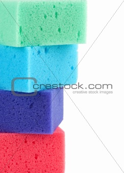colored sponges