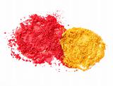 Red and yellow color powder