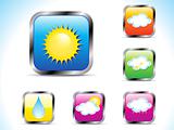 abstract weather button icon