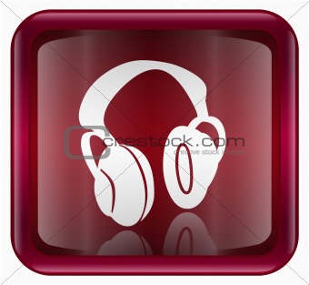 headphones icon red
