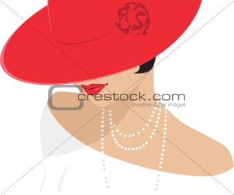 Lady in a red hat