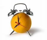 Fresh orange fruit alarm clock