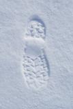 Boot footprint in snow