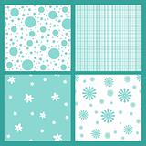 Turquoise seamless tiling texture collection