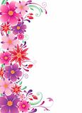 floral background with ornament