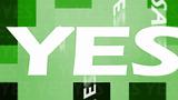 Creative image of yes concept