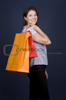 casual woman shopping