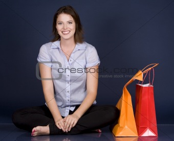 casual woman shopping