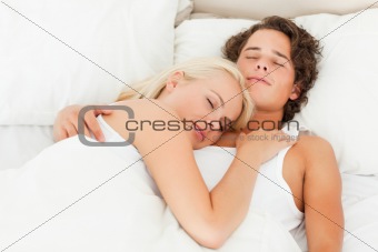 Lovely couple sleeping