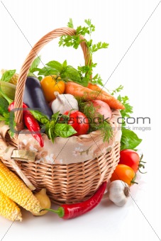 fresh vegetable with leaves