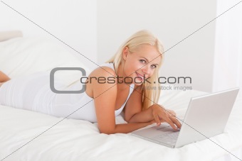 Cute woman with a laptop