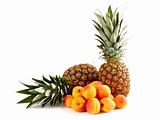 fresh pineapples and apricots