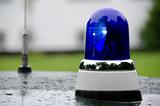 blue emergency vehicle lighting