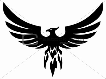 Phoenix bird wings (vector)