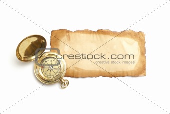 Antique Paper and Compass