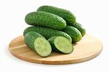 fresh green cucumbers