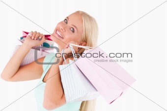 Woman enjoying her shopping