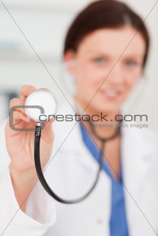 Female doctor with a stethoscope