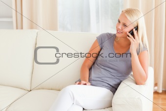 Beautiful woman on the phone